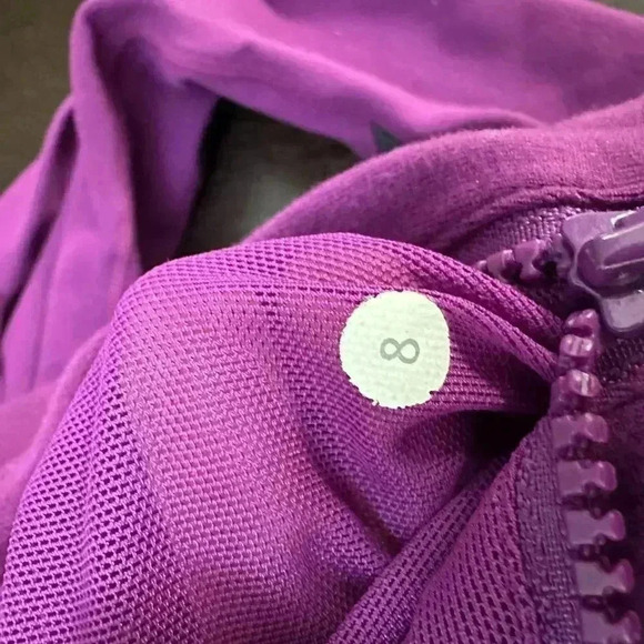 Lululemon Half Moon Full Zip Track Jacket Running Yoga Activewear Purple Women 8 - Picture 15 of 16